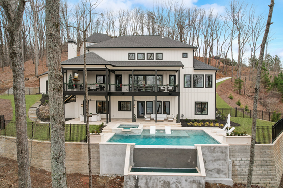 Exterior - Rear Elevation for Modern House Plan #437-133 - 3 bed, 3.5 bath