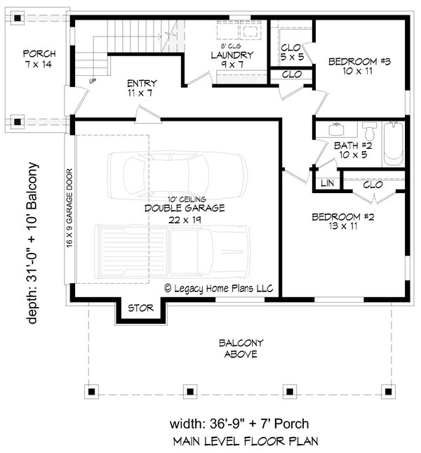 House Design - Contemporary Floor Plan - Main Floor Plan #932-666
