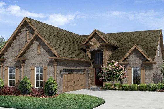 Exterior - Front Elevation House Plan #329-347 - 3 bed, 3 bath