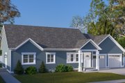 Craftsman Style House Plan - 3 Beds 3 Baths 1956 Sq/Ft Plan #1060-461 Exterior 