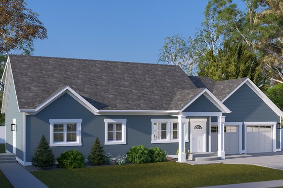 Exterior - Front Elevation 5 for Craftsman House Plan #1060-461 - 3 bed, 3 bath