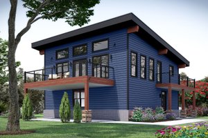 Modern Exterior - Front Elevation Plan #932-954