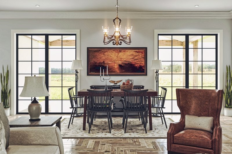 House Design - Interior - Dining Room for Craftsman House Plan #54-591 - 3 bed, 2.5 bath