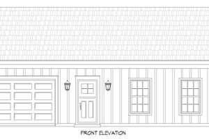 Exterior - Front Elevation 3 for Traditional House Plan #932-462, 1 bath
