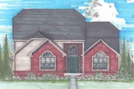 Exterior - Front Elevation for Traditional House Plan #136-114 - 3 bed, 2.5 bath