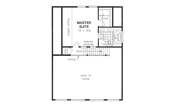 Cabin Floor Plan - Upper Floor Plan #18-4504