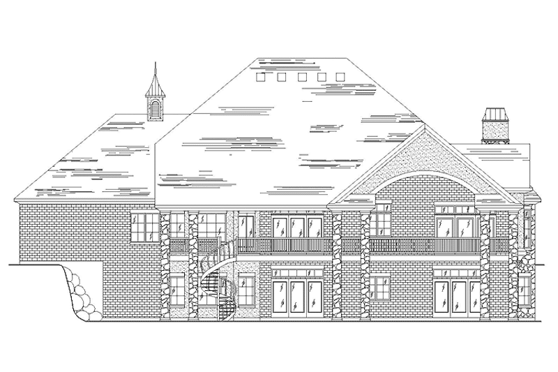Home Plan - Exterior - Rear Elevation for Contemporary House Plan #945-30 - 4 bed, 3.5 bath