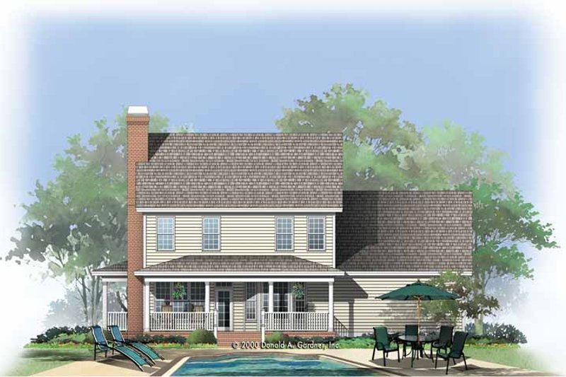 Home Plan - Exterior - Rear Elevation for Country House Plan #929-749 - 3 bed, 2.5 bath