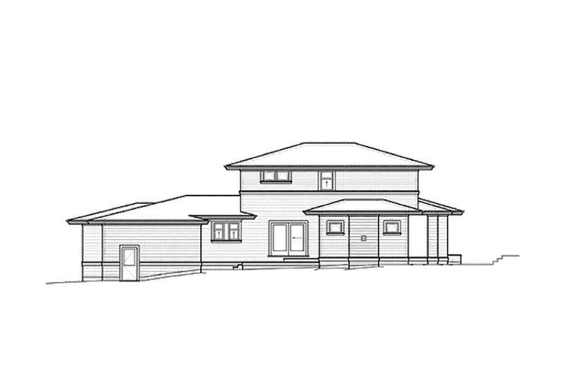 House Design - Exterior - Other Elevation for Prairie House Plan #895-69 - 3 bed, 2.5 bath