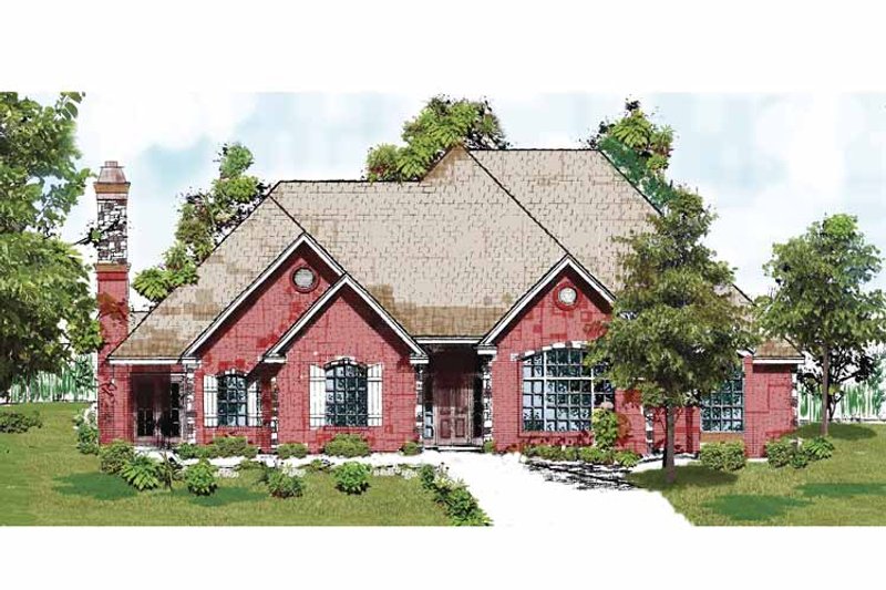 Home Plan - Exterior - Front Elevation 3 for Country House Plan #52-251 - 4 bed, 3 bath