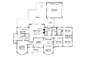 Floor Plan - Main Floor for Country House Plan #929-79 - 4 bed, 3 bath