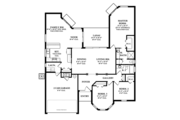 Mediterranean Style House Plan - 3 Beds 2 Baths 1850 Sq/Ft Plan #1058-38 