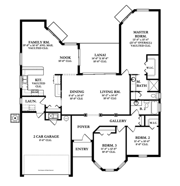 Mediterranean Floor Plan - Main Floor Plan #1058-38