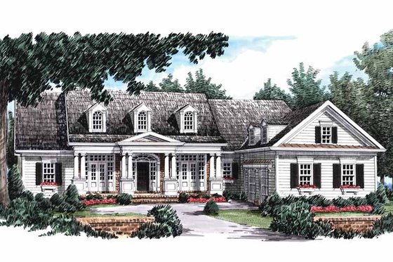 Exterior - Front Elevation 7 for Colonial House Plan #927-815 - 4 bed, 3.5 bath