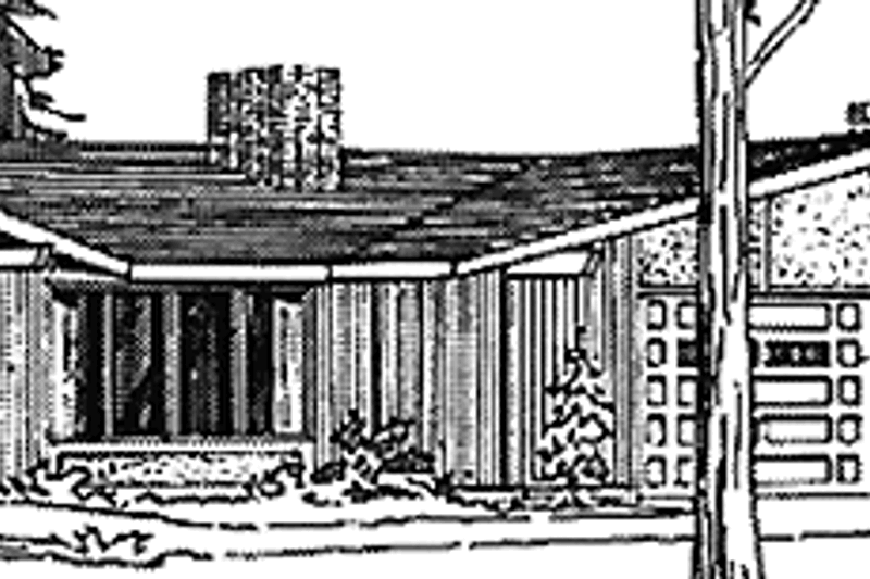 Architectural House Design - Prairie Exterior - Front Elevation Plan #320-1246