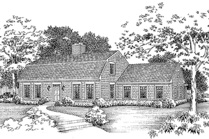 Home Plan - Exterior - Front Elevation for Colonial House Plan #72-695 - 3 bed, 2.5 bath