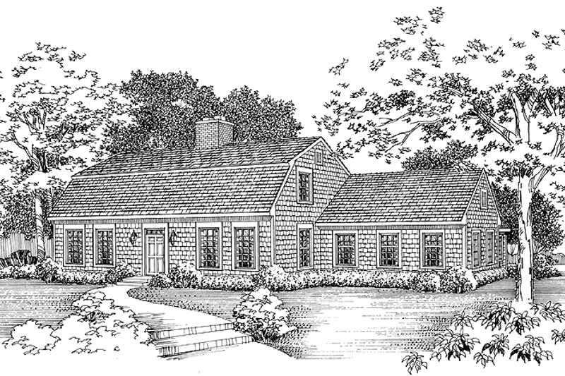 Home Plan - Colonial Exterior - Front Elevation Plan #72-695