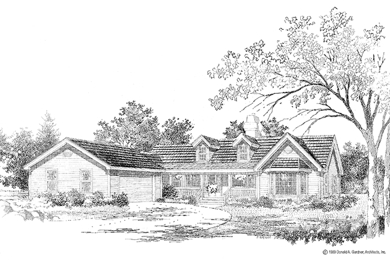 Country Style House Plan - 3 Beds 2 Baths 2046 Sq/Ft Plan #929-119
