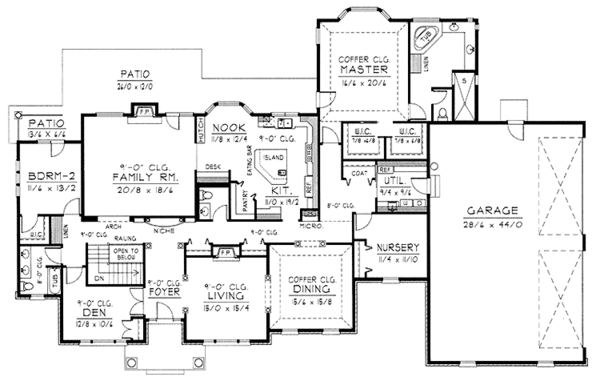 House Plan Design - Colonial Floor Plan - Main Floor Plan #1037-7