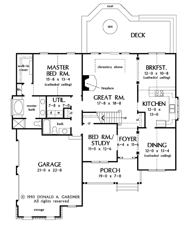 Dream House Plan - Country Floor Plan - Main Floor Plan #929-148