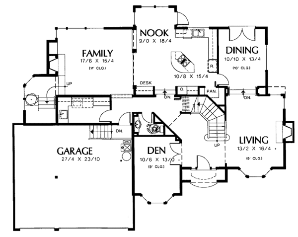 Home Plan - Mediterranean Floor Plan - Main Floor Plan #48-742