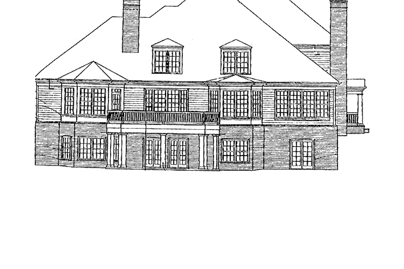 Home Plan - Exterior - Rear Elevation for Colonial House Plan #429-285 - 5 bed, 3 bath