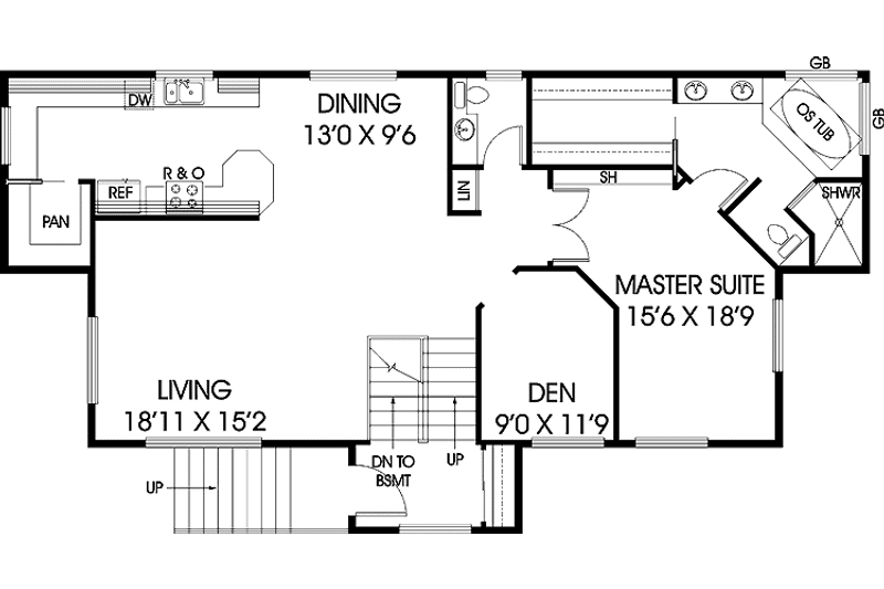 Home Plan - Floor Plan - Upper Floor for Contemporary House Plan #60-1010 - 3 bed, 2.5 bath