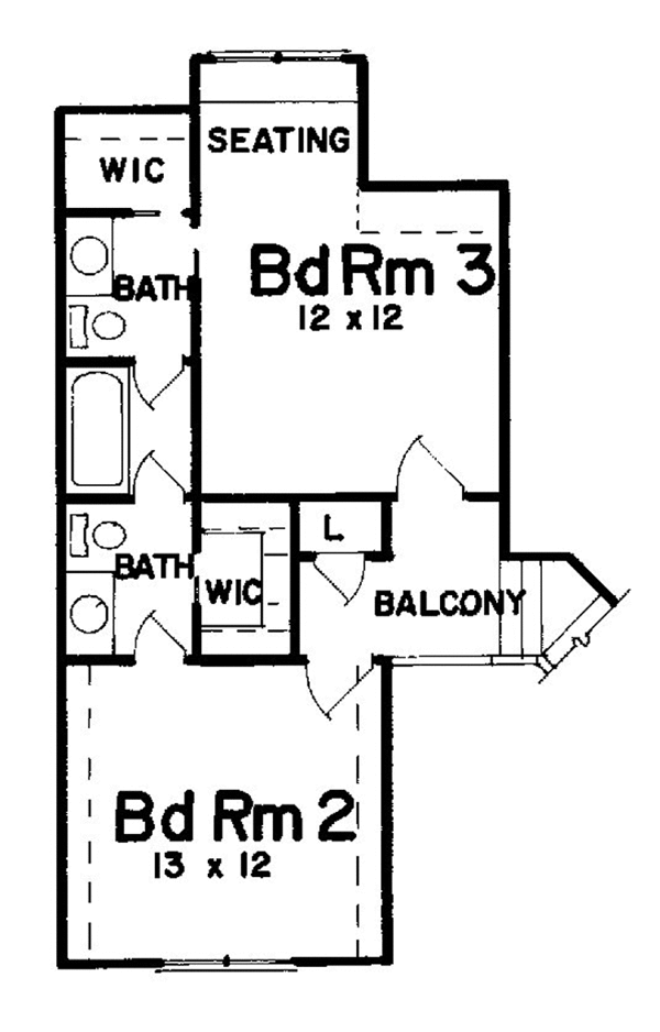 House Plan Design - European Floor Plan - Upper Floor Plan #52-245