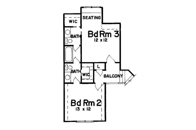 Dream House Plan - Floor Plan - Upper Floor for European House Plan #52-245 - 3 bed, 3.5 bath