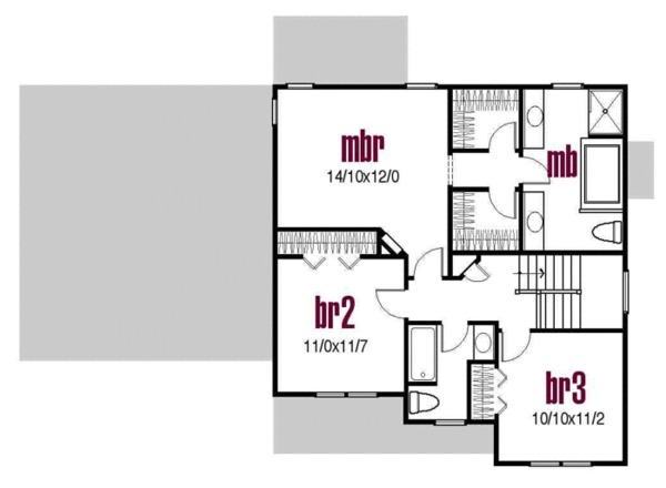 Dream House Plan - Farmhouse Floor Plan - Upper Floor Plan #435-4