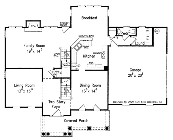 Architectural House Design - Classical Floor Plan - Main Floor Plan #927-580