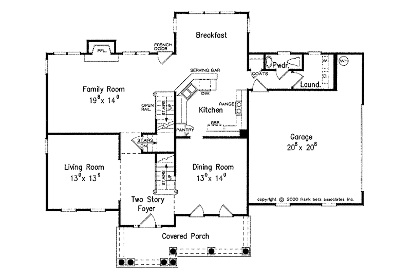 Home Plan - Floor Plan - Main Floor for Classical House Plan #927-580 - 4 bed, 2.5 bath