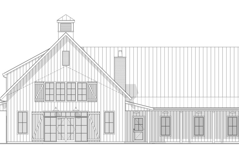 Home Plan - Exterior - Front Elevation 4 for Barndominium House Plan #1114-56 - 4 bed, 3 bath