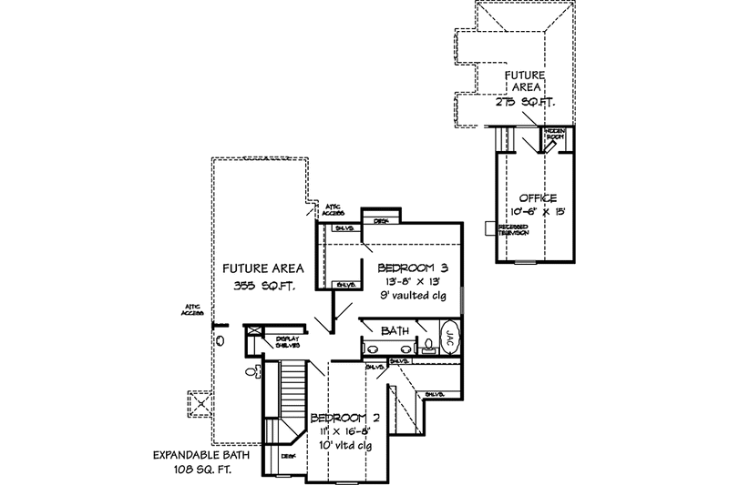 Architectural House Design - Floor Plan - Upper Floor for Country House Plan #968-35 - 4 bed, 3.5 bath