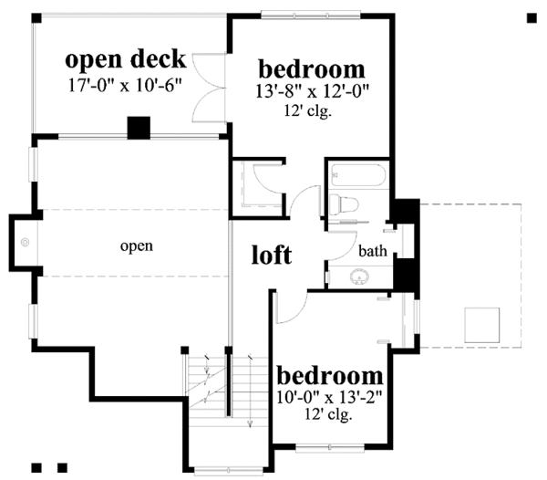 Architectural House Design - Traditional Floor Plan - Upper Floor Plan #930-157