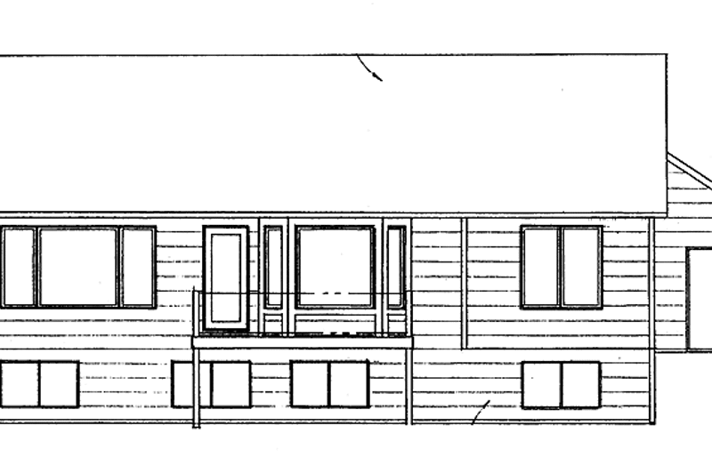 Home Plan - Exterior - Rear Elevation for Traditional House Plan #58-230 - 3 bed, 2 bath