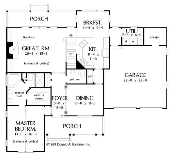 Country Floor Plan - Main Floor Plan #929-423