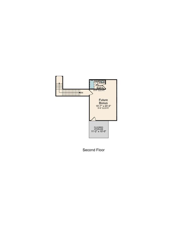 House Blueprint - Traditional Floor Plan - Upper Floor Plan #1081-5