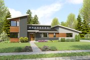 Contemporary Style House Plan - 4 Beds 3 Baths 2200 Sq/Ft Plan #48-1155 