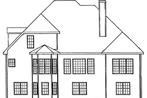 Exterior - Rear Elevation for Traditional House Plan #927-126 - 4 bed, 2.5 bath