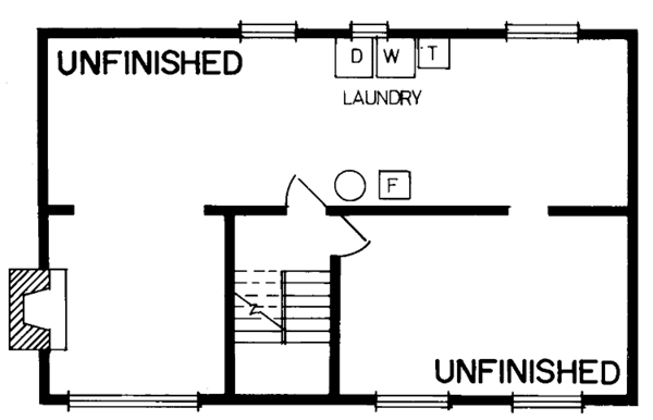 Architectural House Design - Contemporary Floor Plan - Lower Floor Plan #47-664