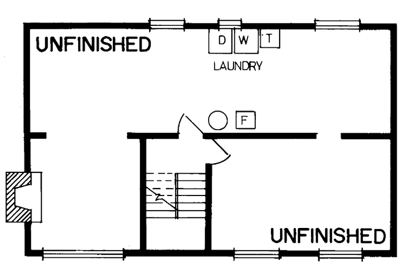 House Plan Design - Floor Plan - Lower Floor for Contemporary House Plan #47-664 - 3 bed, 1.5 bath