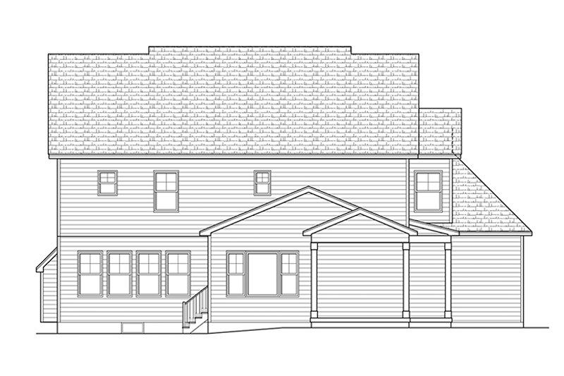Dream House Plan - Exterior - Rear Elevation for Traditional House Plan #1010-136 - 4 bed, 2.5 bath