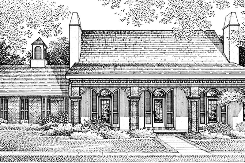 Dream House Plan - Exterior - Front Elevation 3 for Traditional House Plan #45-417 - 3 bed, 2 bath