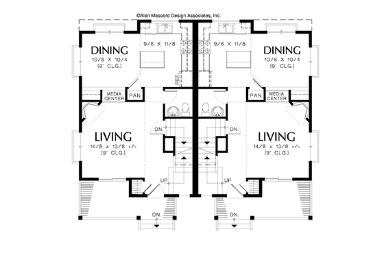 Floor Plan - Main Floor for Country House Plan #48-825 - 6 bed, 4 bath