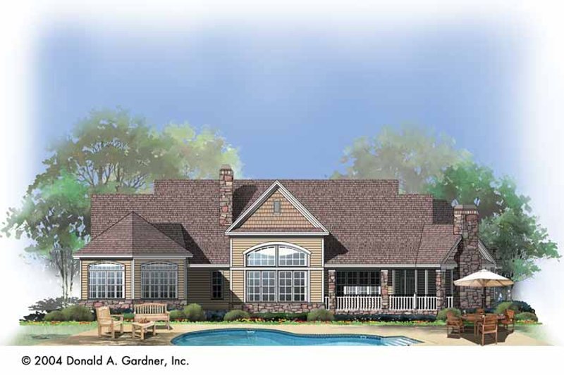 Home Plan - Exterior - Rear Elevation for Craftsman House Plan #929-742 - 4 bed, 3 bath