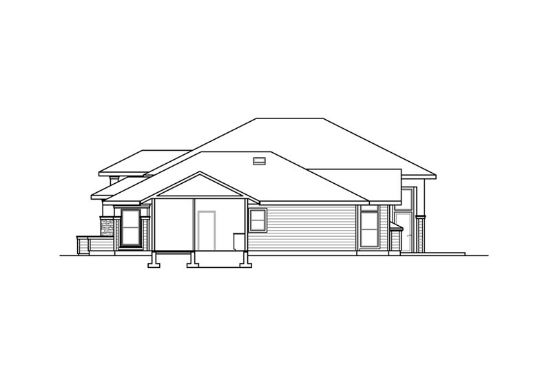 House Plan Design - Exterior - Other Elevation 1 for Prairie House Plan #124-1160 - 3 bed, 4 bath