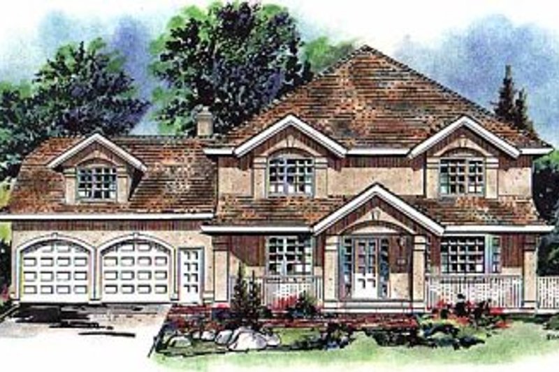 Home Plan - European Exterior - Front Elevation Plan #18-221