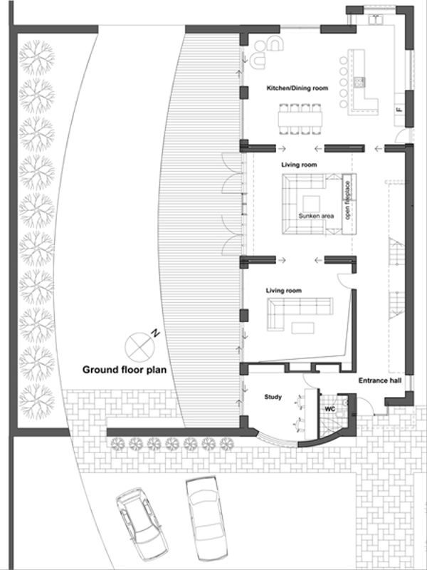 Contemporary Floor Plan - Main Floor Plan #520-3