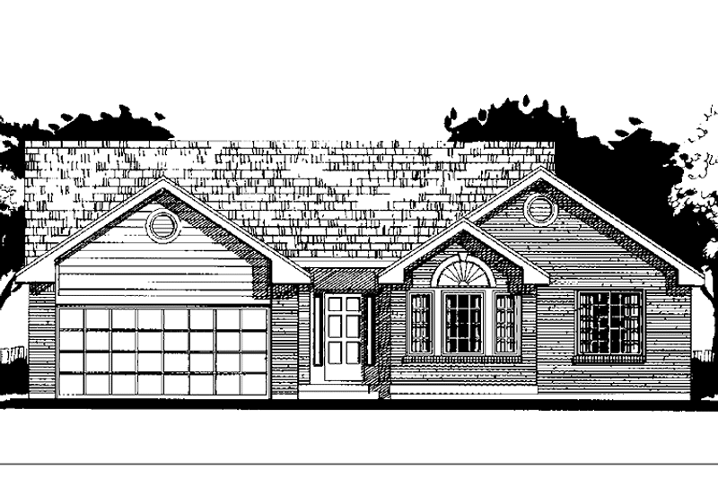 Home Plan - Exterior - Front Elevation 3 for Ranch House Plan #300-128 - 2 bed, 2 bath